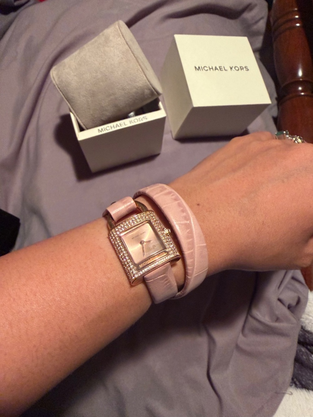 Michael Kors Padlock Watch  BRAND NEW! Complete set Stanless steel Leather Wrap